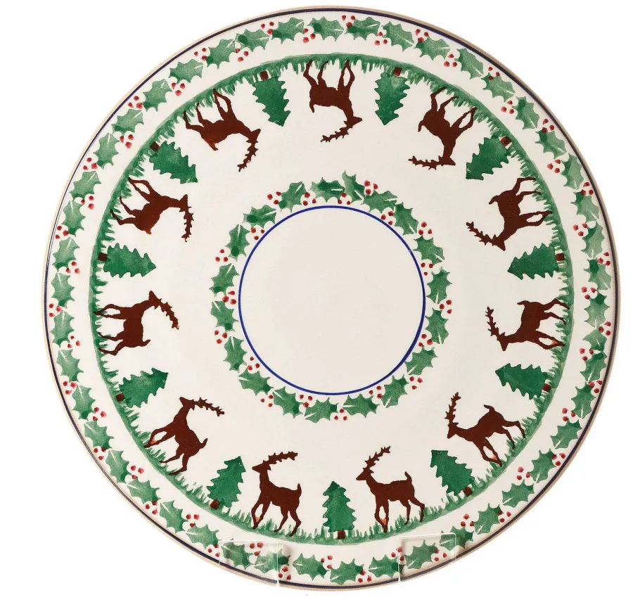 Hostess Gifts<Nicholas Mosse 9" Footed Cake Plate Reindeer