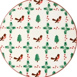 Hostess Gifts<Nicholas Mosse 9" Footed Cake Plate Winter Robin