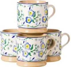 Forget Me Not<Nicholas Mosse 4 Small Mugs Forget Me Not
