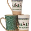 Coffee Addict'S Gifts<Nicholas Mosse 2 Tall Mugs Reindeer & 2 Tall Mugs Green Lawn