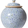 Lawn<Nicholas Mosse Cookie Jar And Medium Heart Plate Lawn Light Blue