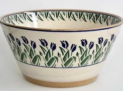 New In<Nicholas Mosse Large Angled Bowl Blue Blooms