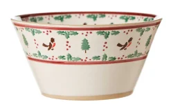House Warming Gifts<Nicholas Mosse Large Angled Bowl Winter Robin