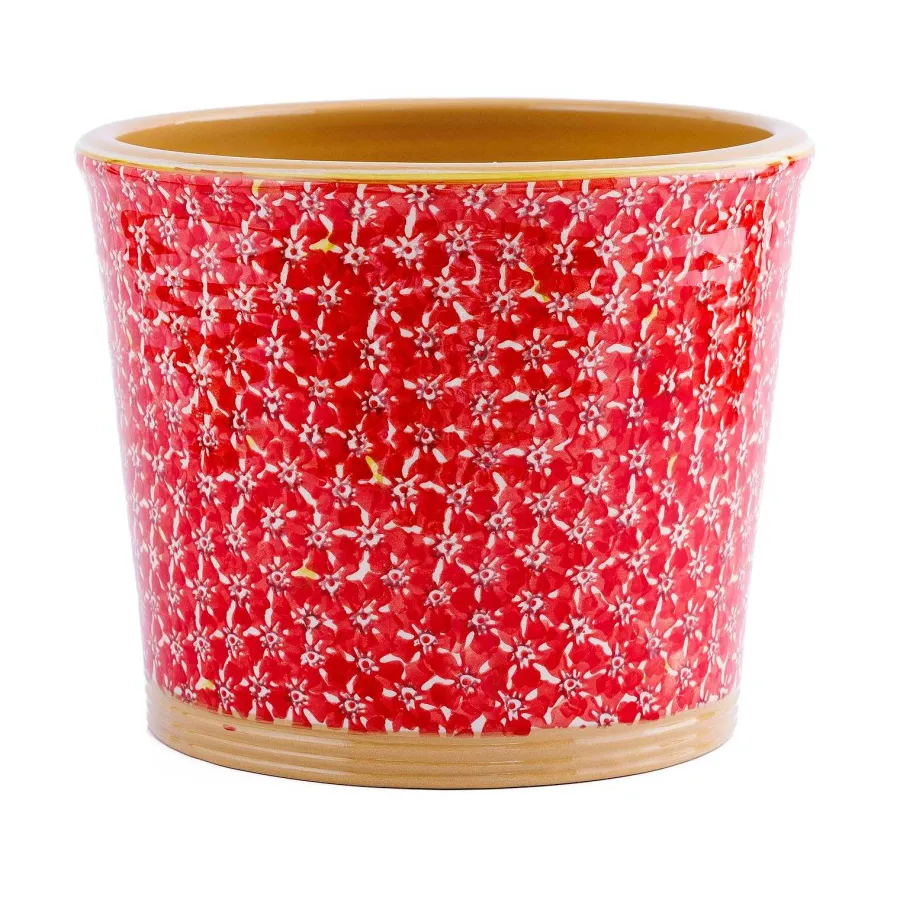 Lawn<Nicholas Mosse Large Cache Pot Indoor Lawn Red