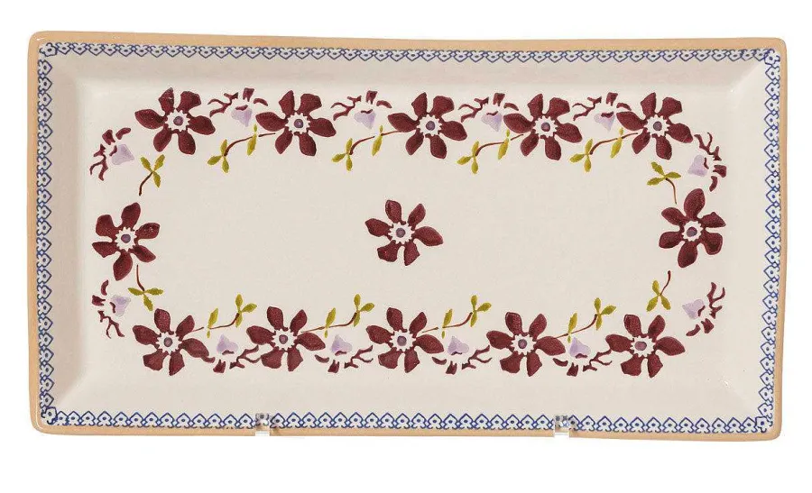 Plates<Nicholas Mosse Large Rectangle Plate Clematis