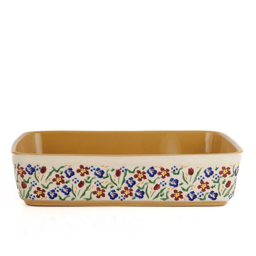 Food Lover'S Gifts<Nicholas Mosse Large Rectangular Oven Dish Wild Flower Meadow