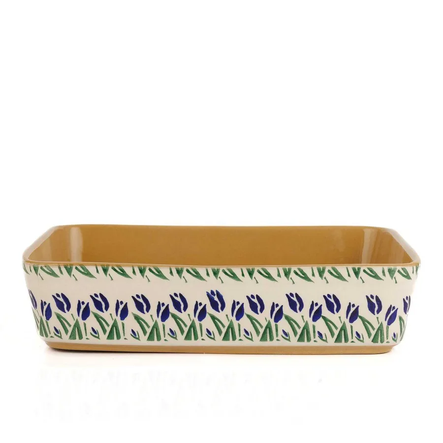 Mother'S Day<Nicholas Mosse Large Rectangular Oven Dish Blue Blooms