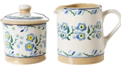 Easter<Nicholas Mosse Lidded Sugar Bowl And Small Cylinder Jug Forget Me Not