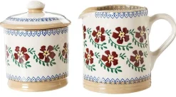 Tea Fanatic'S Gifts<Nicholas Mosse Lidded Sugar Bowl And Small Cylinder Jug Old Rose