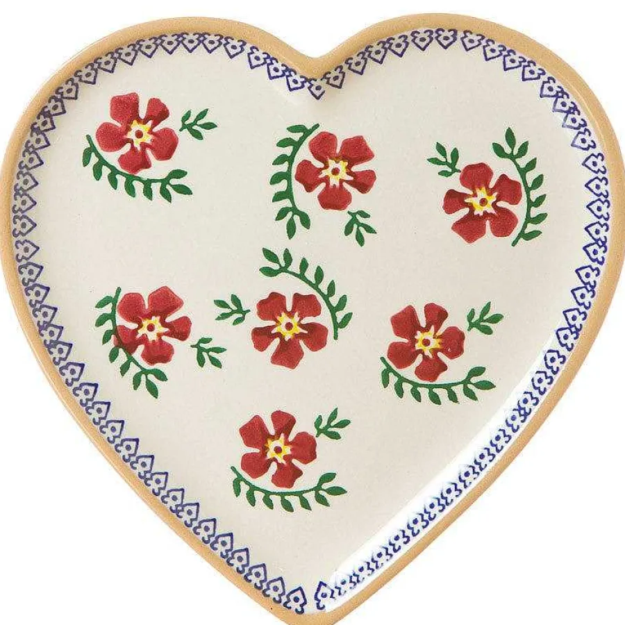 Old Rose<Nicholas Mosse Medium Heart Plate And Tiny Heart Plate Old Rose