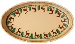 Oven Friendly Dishes<Nicholas Mosse Medium Oval Oven Dish Reindeer