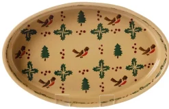 Winter Robin<Nicholas Mosse Medium Oval Oven Dish Winter Robin