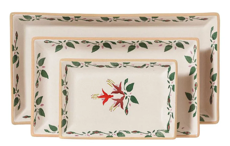 Plates<Nicholas Mosse Nest Of 3 Rectangle Dishes Fuchsia