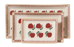 Gift Sets<Nicholas Mosse Nest Of 3 Rectangle Dishes Apple