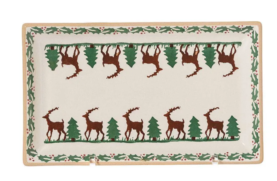 Plates<Nicholas Mosse Nest Of 3 Rectangle Dishes Reindeer