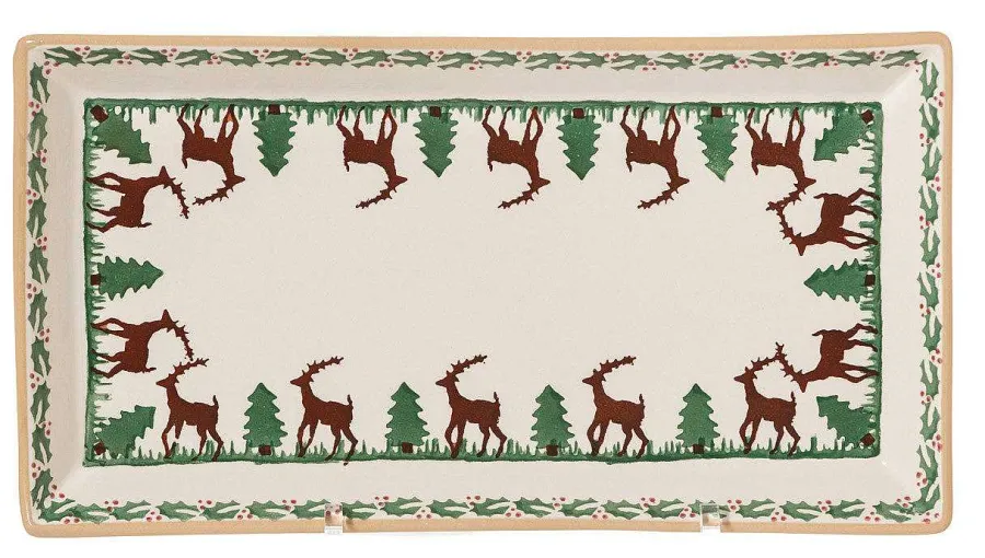Plates<Nicholas Mosse Nest Of 3 Rectangle Dishes Reindeer