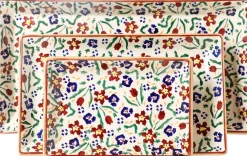 Valentine'S Day<Nicholas Mosse Nest Of 3 Rectangle Dishes Wild Flower Meadow