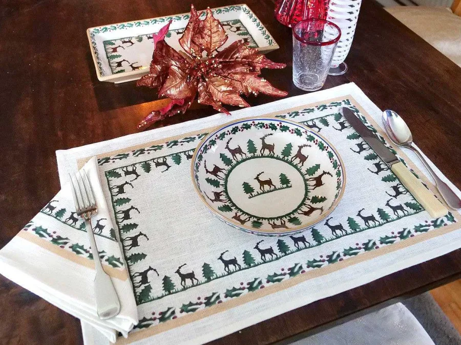 House Warming Gifts<Nicholas Mosse Placemat Reindeer Linen