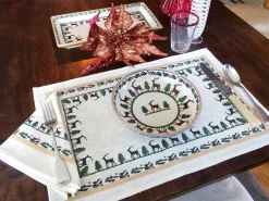 Hostess Gifts<Nicholas Mosse Placemat Reindeer Linen