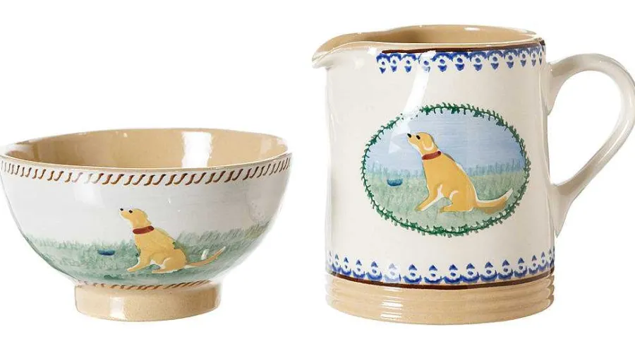 Landscapes<Nicholas Mosse Small Bowl And Small Cylinder Jug Dog