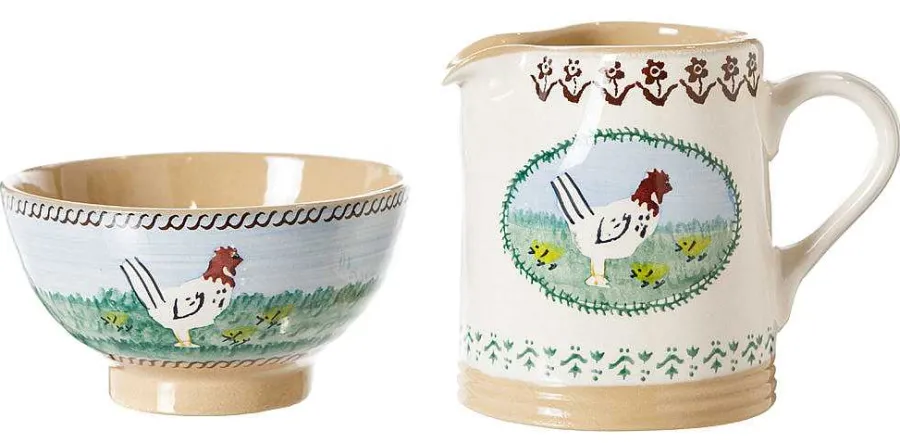 Landscapes<Nicholas Mosse Small Bowl And Small Cylinder Jug Hen