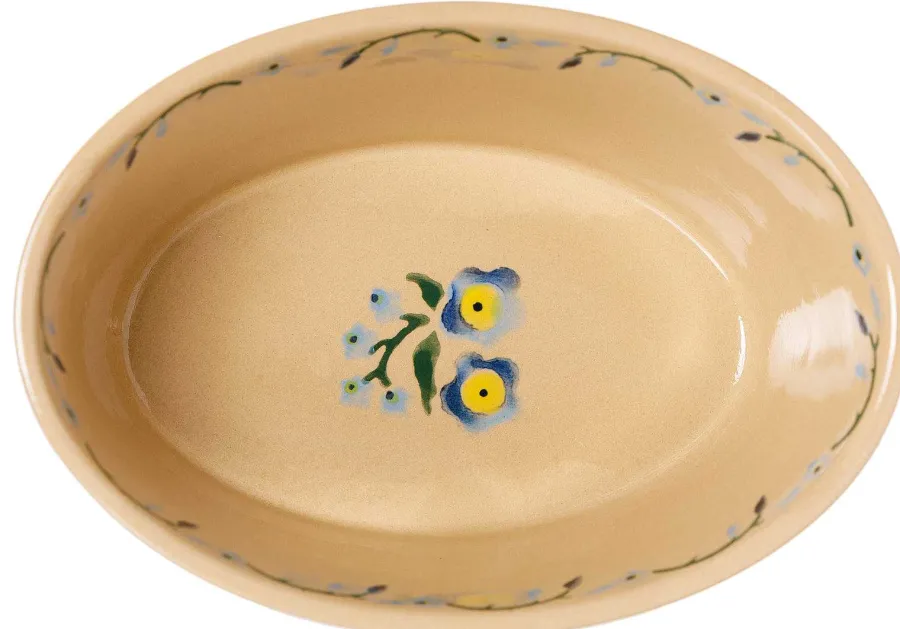 Food Lover'S Gifts<Nicholas Mosse Small Oval Pie Dish Forget Me Not