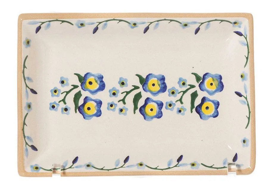 Forget Me Not<Nicholas Mosse Small Rectangle Plate Forget Me Not