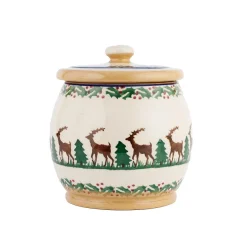House Warming Gifts<Nicholas Mosse Small Round Lidded Jar Reindeer