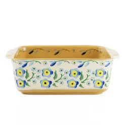 New In<Nicholas Mosse Small Square Oven Dish Forget Me Not