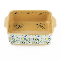 New In<Nicholas Mosse Small Square Oven Dish Forget Me Not