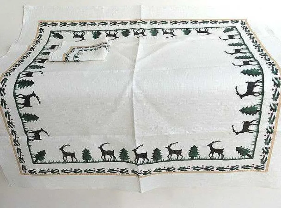 House Warming Gifts<Nicholas Mosse Tablecloth Square Reindeer Linen 40"