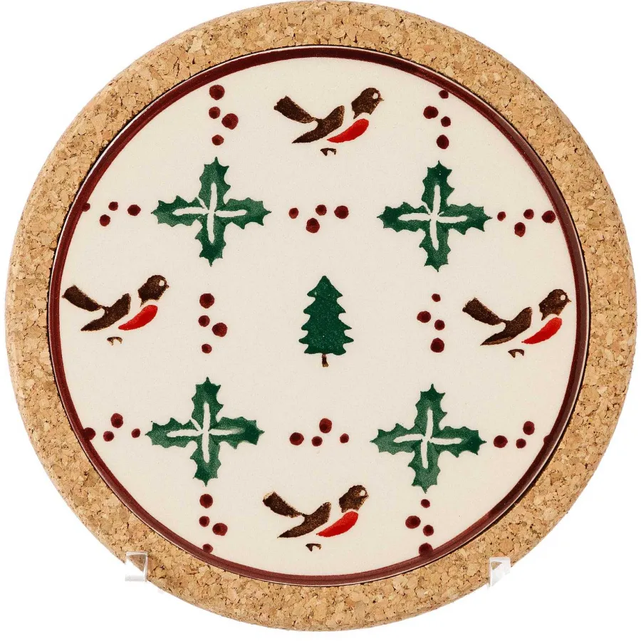 Winter Robin<Nicholas Mosse Trivet Round Winter Robin